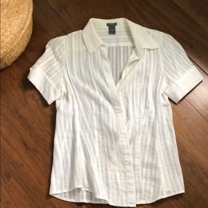 White detailed blouse